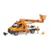 Vehicle BRUDER MB Sprinter darba platforma ieteicamais vecums 3+