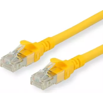 ROLINE - Patch-kabelis - RJ-45 (M) to RJ-45 (M) - 5 m - UTP - CAT 6 - Halogen-Free, Moulded, Stranded - dzeltena (21.15.2525)