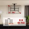 Griestu TV stiprinājums MACLEAN MC-109 T VESA 800x400 43–86 collu ekrāniem, maks. slodze 45 kg