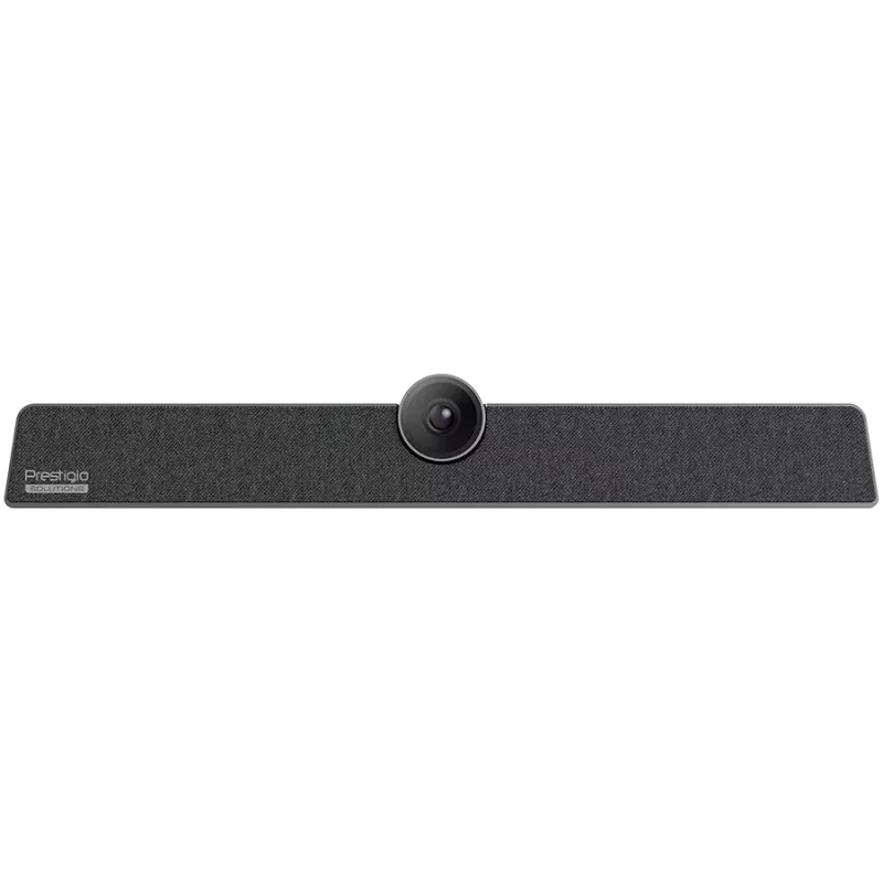 Prestigio Solutions Alpha videokonferenču sadarbības josla, UHD 12 MP, 6 mikrofoni, 8 m diapazons, USB-C/AUX