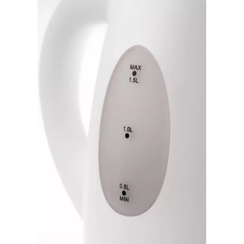 Adler | Tējkanna | AD 1207 | Standarta | 2000 W | 1,5 L | Plastmasa | 360° grozāma pamatne | Balta