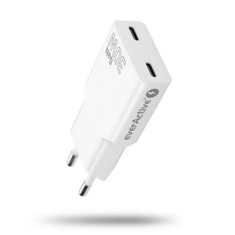 Barošanas adapteris everActive SC-385Q Super plāns QC 4 Fast Charging — USB ātrais lādētājs, kompakts dizains