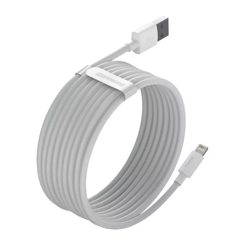 Baseus TZCALZJ-02 mobilā tālruņa kabelis Balts 1,5 m USB A Lightning