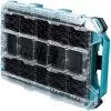 MAKTRAK Organizer Flat M, instrumentu kaste Zila/caurspīdīga, caurspīdīgs vāks