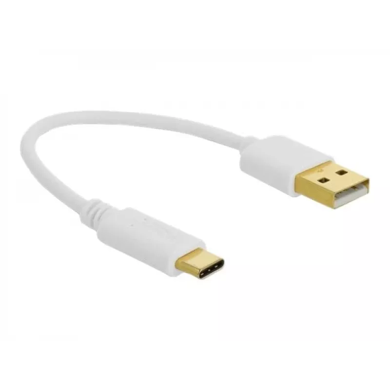 USB uzlādes kabelis DeLOCK Type-A uz USB Type-C 15 cm