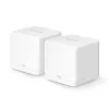 MESH sistēma MERCUSYS Halo H60X (2 gab.) divjoslu Wi‑Fi 6, 1500 Mbps, līdz 350 m², 2x LAN, iekšējās antenas, balta