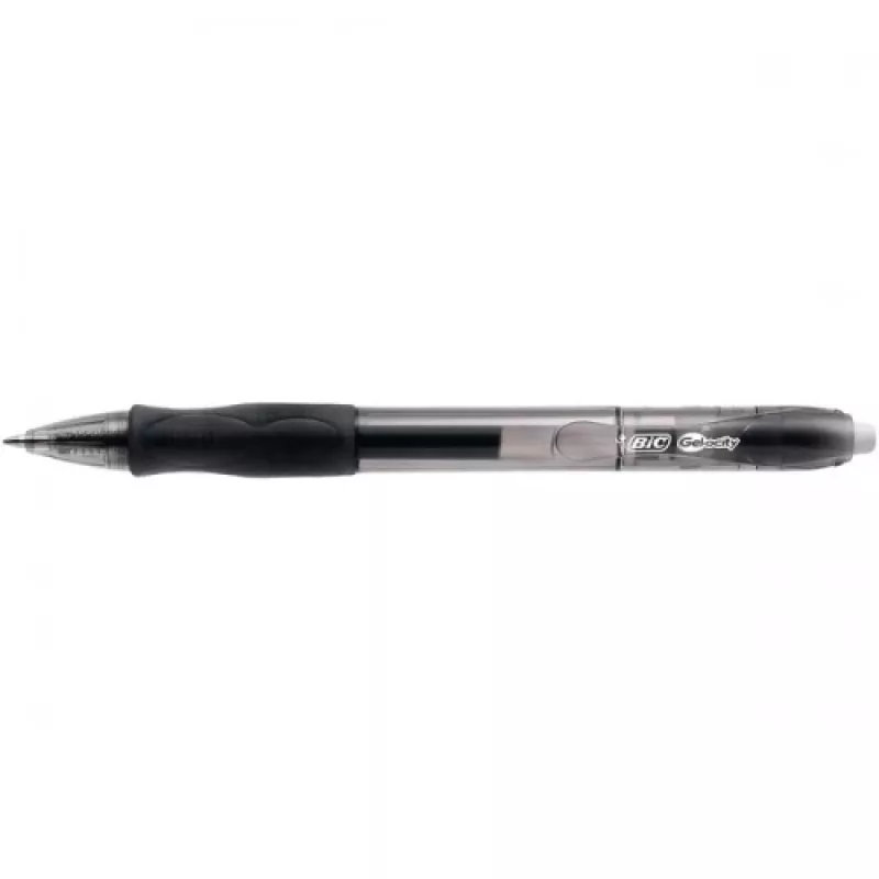 Gela pildspalva BIC GEL-OCITY 0,7 mm melna — 0,7 mm uzgalis, melna tinte