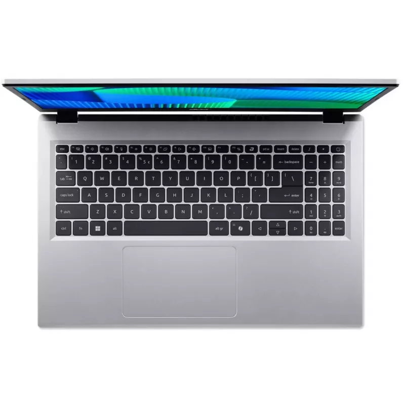 Acer Extensa 15 EX215-57-TCO-3290 klēpjdators ar Intel i3-1315U, 15,6 collu FHD, 8GB DDR5, 256GB SSD, Wi‑Fi 6, Windows 11 Pro Education, sudraba krāsā
