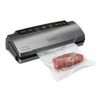 Vakuuma iepakotājs Caso VC 10 PlusEdition — regulējami vakuuma līmeņi, iebūvēts griezējs, ruļļu uzglabāšana