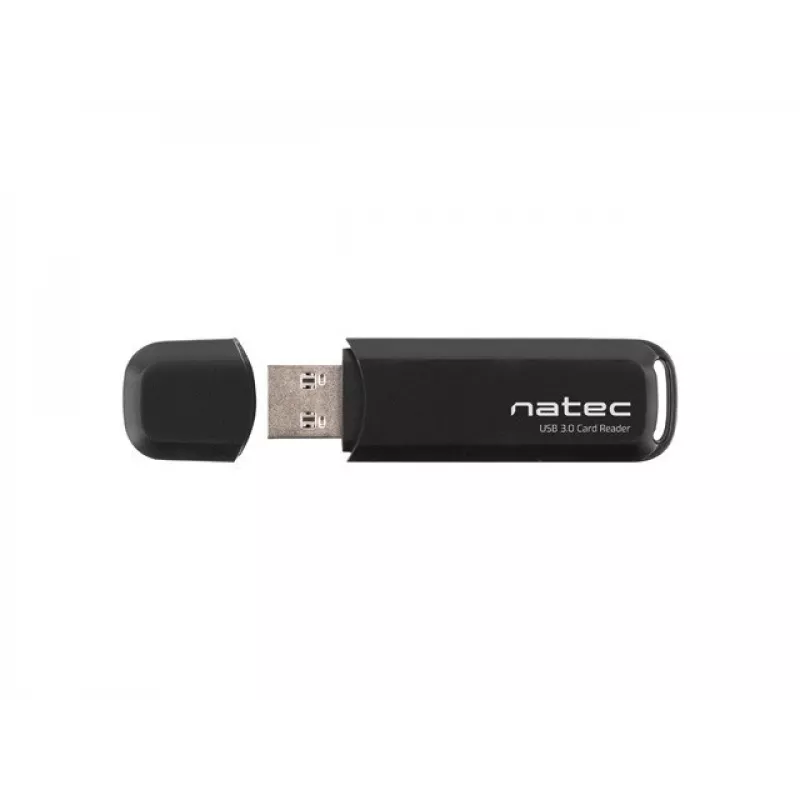 Karšu lasītājs NATEC Scarab 2 USB 3.2 Gen 1 Type-A — MicroSD/SD atbalsts, 5000 Mbit/s, melns