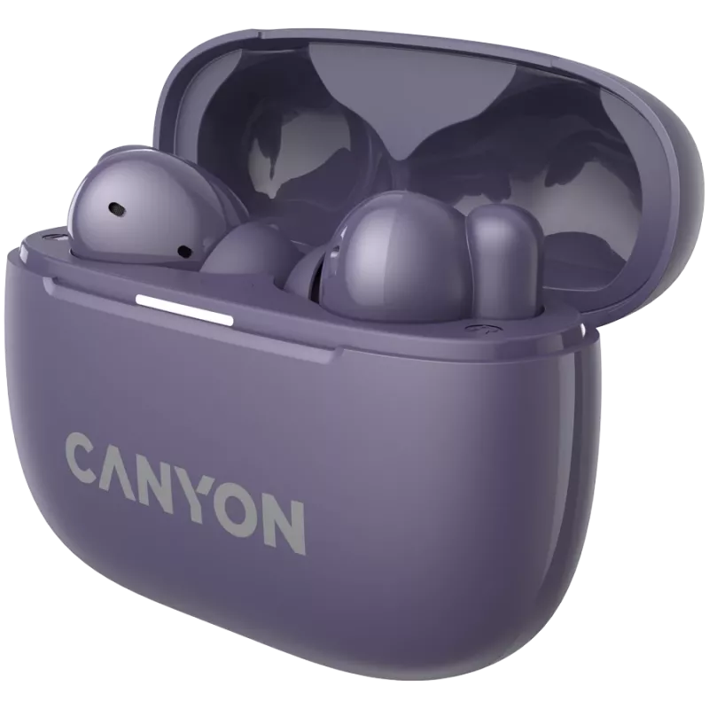 Canyon CNS-TWS10PL Austiņas un Mikrofons True Wireless Stereo (TWS) Iekšauss zvaniem/mūzikai/sportam/ikdienas lietošanai USB Type-C Bluetooth Violeta (CNS-TWS10PL)