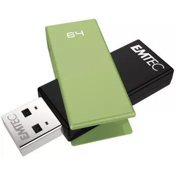 USB zibatmiņa Emtec C350 Brick 64 GB USB Type-A melna zaļa