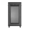 19 collu statīva skapis LANBERG FF01-6022-23B, 22U, 600×1000 mm, melns, perforētas durvis