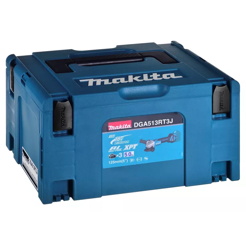 Leņķa slīpmašīna 18V 3x5.0Ah akumulators DGA513RT3J MAKITA