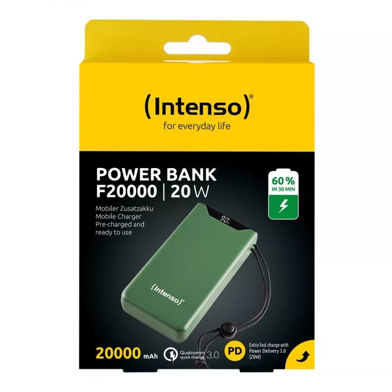 Intenso 7332057 ārējais akumulators litija polimēru (LiPo) 20000 mAh zaļš