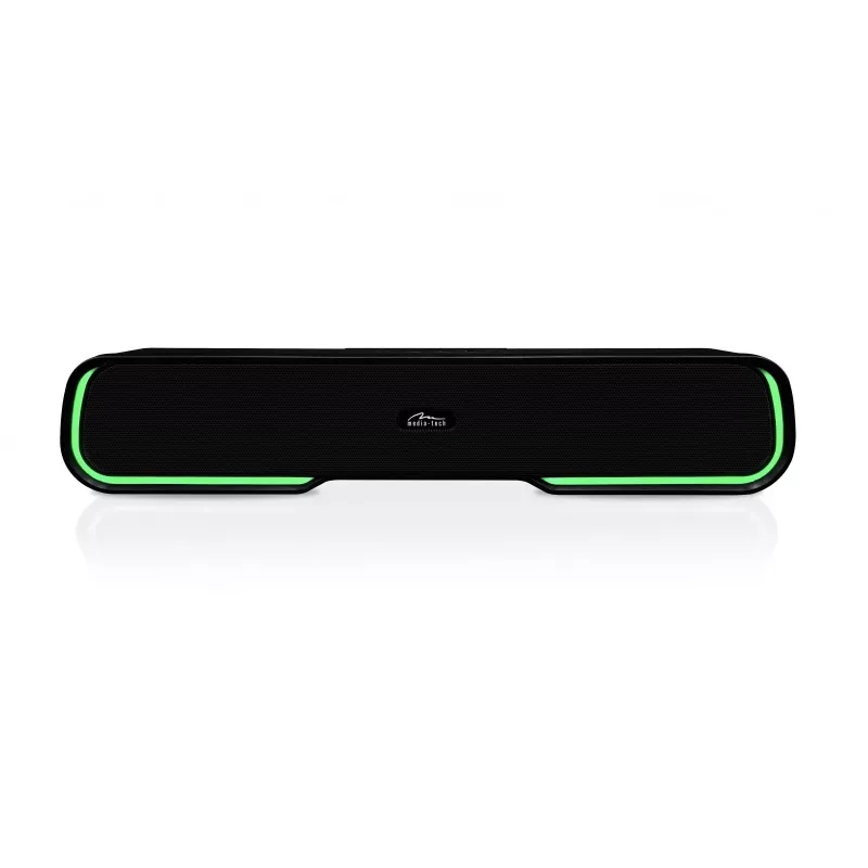 Skaļruņi MEDIA‑TECH Phantom MT3180 skaņas josla 450W RMS, 80W ar baterijām darbināma, Bluetooth, vadu un bezvadu, melna
