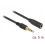 Audio kabelis 3,5 mm tēviņš uz mātīti DeLOCK 85635 5 m Melns
