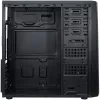 Korpuss INTER-TECH B-42 Black Midi Tower, ATX, 2xUSB2.0, zila LED lente, barošanas bloks nav iekļauts