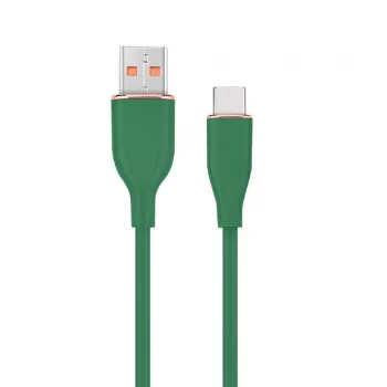 Type-C USB uzlādes un datu kabelis, 1,5 m, zaļš