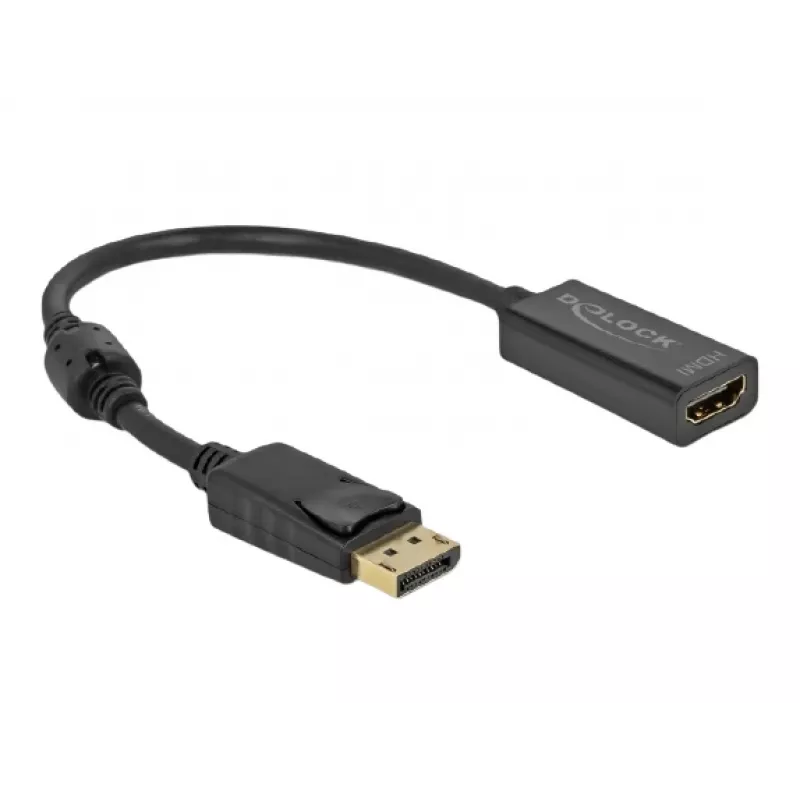 Adapter DisplayPort 1.2 vīriešu uz HDMI sieviešu 4K DeLOCK 63559