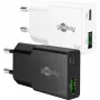 Goobay USB-C PD GaN dubultā ātrā lādētāja plāns 30 W balts - 1x savienotāja barošana (75738)