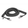 DeLOCK RJ45 spirālvada kabelis vīrs pret vīru Cat.5e 3 m melns