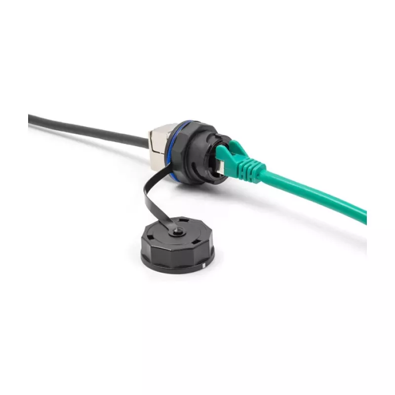 DeLOCK 67050 aizsargvāciņš RJ45 iebūvētajiem savienotājiem, IP68, melns