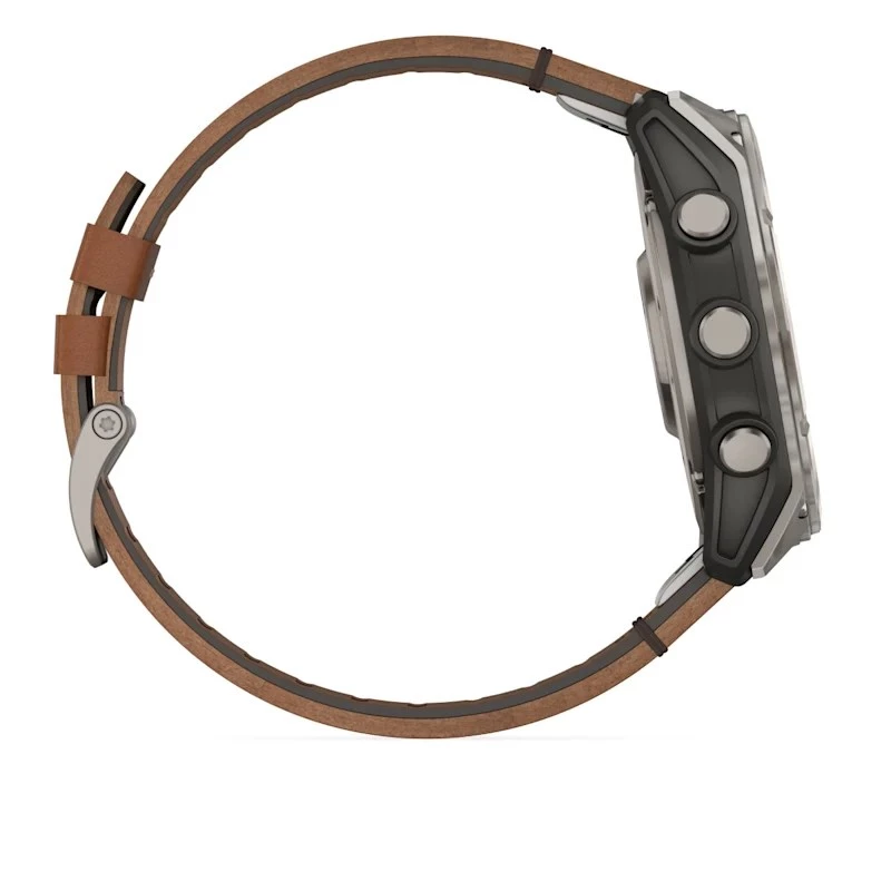 Garmin Fenix 8 3,56 cm (1,4 inch) AMOLED 51 mm Digitāli 454 x 454 pikseļi Skārienekrāns Titāns Wi-Fi GPS (satelīts)