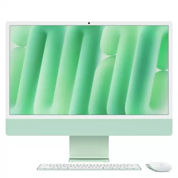 iMac 24 Retina 4.5k displejs M4, zaļš, M4 (10-CPU/10-GPU), 24GB, 512GB, standarta stikls, Touch ID, vācu, Gigabit Ethernet, Magic Mouse, MD2Q4D/A