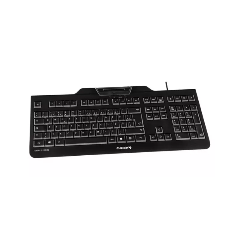 CHERRY KC 1000 SC tastatūra USB QWERTZ Šveices Melna