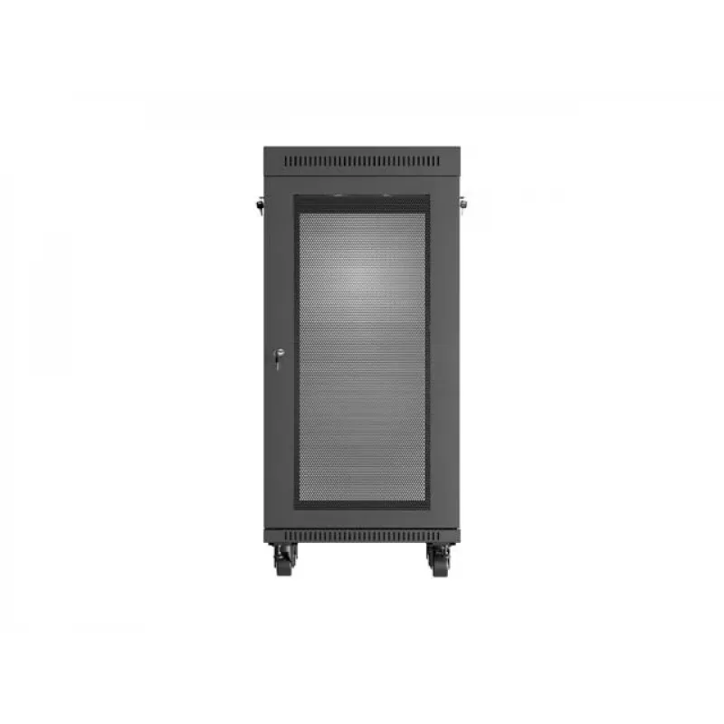 Rack cabinet LANBERG FF01-6624-23BL 24U freestanding 19 inch 600×600 mm IP20 Melns