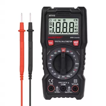 Digitālais multimetrs Habotest HT113 — maiņstrāvas/līdzstrāvas sprieguma un strāvas mērīšana
