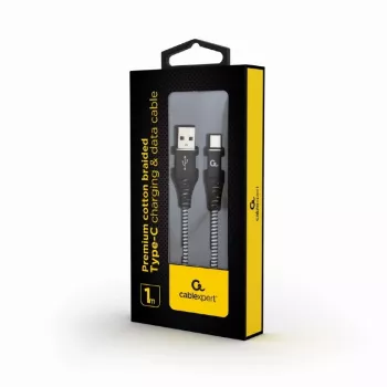 KABELIS USB-C UZ USB2 1M MELNS/BALTS/CC-USB2B-AMCM-1M-BW GEMBIRD