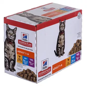 HILL'S Feline Adult Multipack Classic - paciņa 12x85g