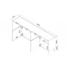 Kumode cama meble FELLINI 2000×400×700 mm, olīvkrāsā ar eļļotu ozola virsmu, MDF korpuss