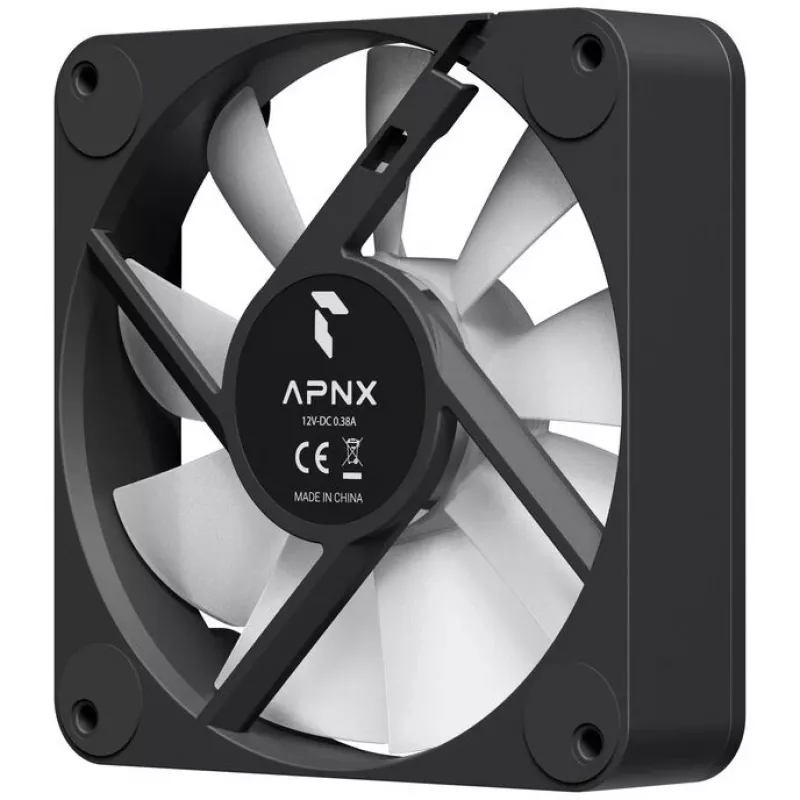 APNX FP1-R PWM Reverse ARGB korpusa ventilators 120 mm, melns