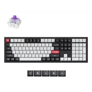 Mehāniskā tastatūra Keychron Q6H-M1 Wireless RGB Carbon Melns