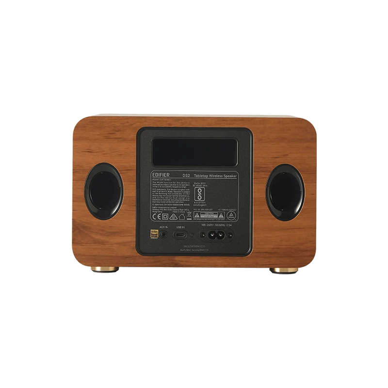 Edifier D32 Multiroom WiFi skaļrunis ar Bluetooth koka apdari - Skaļrunis (D32 WD)