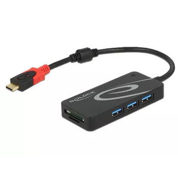 USB centrmezgls DeLOCK USB 3.0 Type-C 3 pieslēgvietas