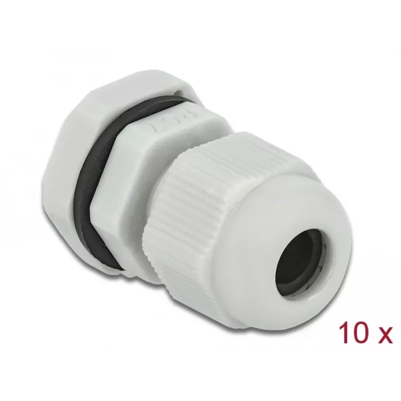 Kabeļu blīvslēgs DeLOCK 60193 Pelēks Plastmasa 10 gab.