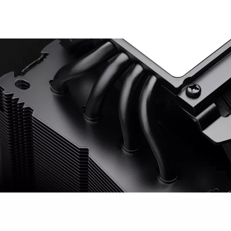 CPU dzesētājs Noctua NH-D9L CHROMAX.Melns — 92 mm ventilators, 400–2000 RPM, 22,6 dB, izmēri 95×95×110 mm, svars 531 g