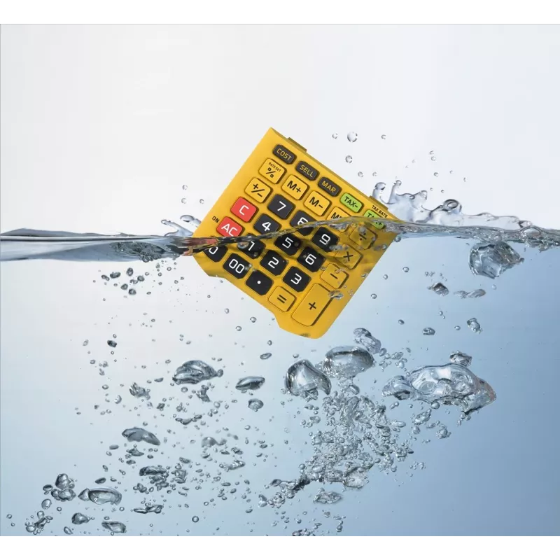 CASIO KALORIMETRA BIROJA ŪDENISDROŠS WM-320MT-S, 12 ciparu displejs. Noņemama tastatūra, 108,5x168,5, ūdens un netīrumu noturības līmenis: IP54