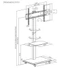 TV statīvs ergo office ER-304 B, maksimālā slodze 50 kg, VESA 600x400
