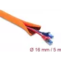 Kabeļu aizsarguzmava pašnoslēdzoša divslāņu DELOCK 5 m × 16 mm, oranža