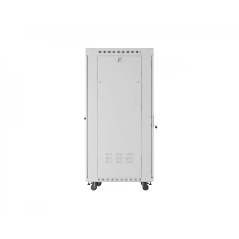19 collu 32U LANBERG stāvošais rack skapis 600×800 mm pelēks ar stikla durvīm un LCD (plakanais iepakojums)