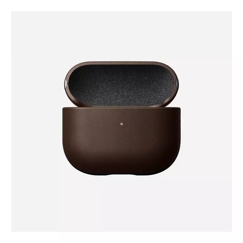 Ādas AirPods futlāris Nomad V3 Rustic Brown — aizsargājošs ādas pārvalks AirPods uzlādes futlārim