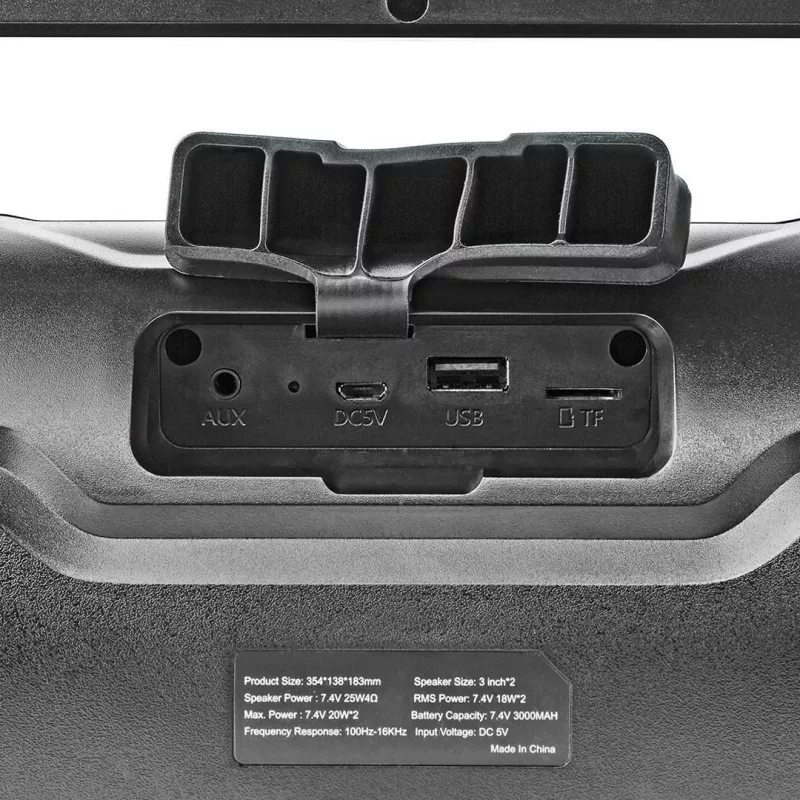 Nedis SPBB310BK pārnēsājams/ballīšu skaļrunis Stereo pārnēsājams skaļrunis Melns 36 W