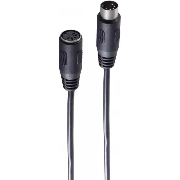 Audio kabelis ShiverPeaks BS10104 2,5 m DIN 5-pin vīrišķais pret sievišķo melns