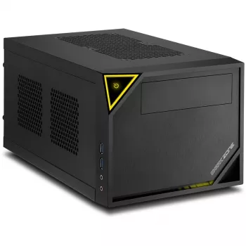 PC Case Sharkoon SHARK ZONE C10 Mini-ITX Melns, dzeltena