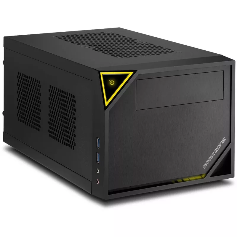 PC Case Sharkoon SHARK ZONE C10 Mini-ITX Melns, dzeltena